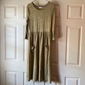Fall! Modest midi soft knit dress